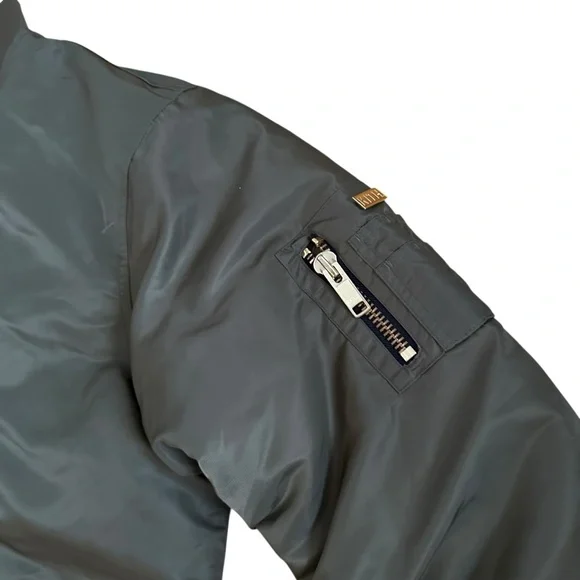 Kith Longline Bomber Jacket Size L Olive Green - Picture 4 of 12